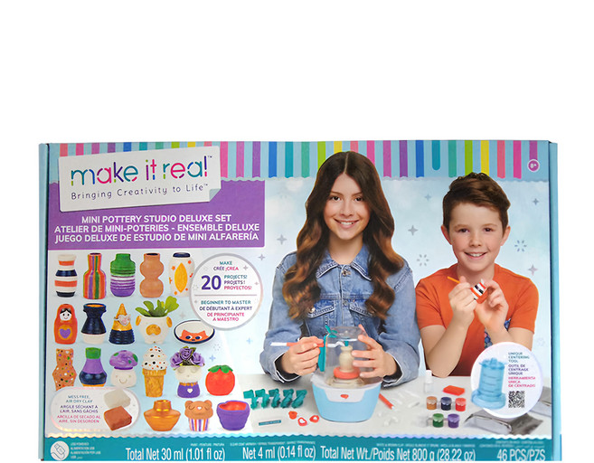 make it real 美麗夢工坊 迷你手拉坏豪華組 8歲以上, 1組, Multicolor