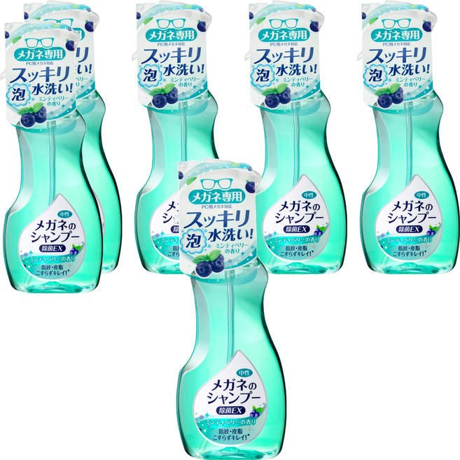 SOFT99 除菌型眼鏡清潔噴霧 薄荷藍莓香 200ml, 綠色, 6瓶