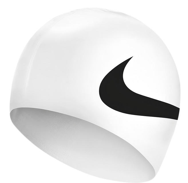 NIKE 耐吉 SWOOSH 成人矽膠泳帽 NESS8163-100, 白色, 1件