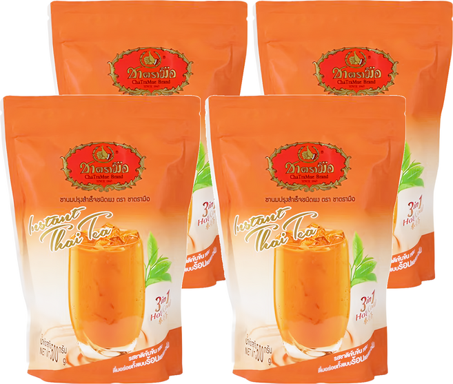 ChaTraMue 手標牌 三合一泰式奶茶, 500g, 1包, 4袋