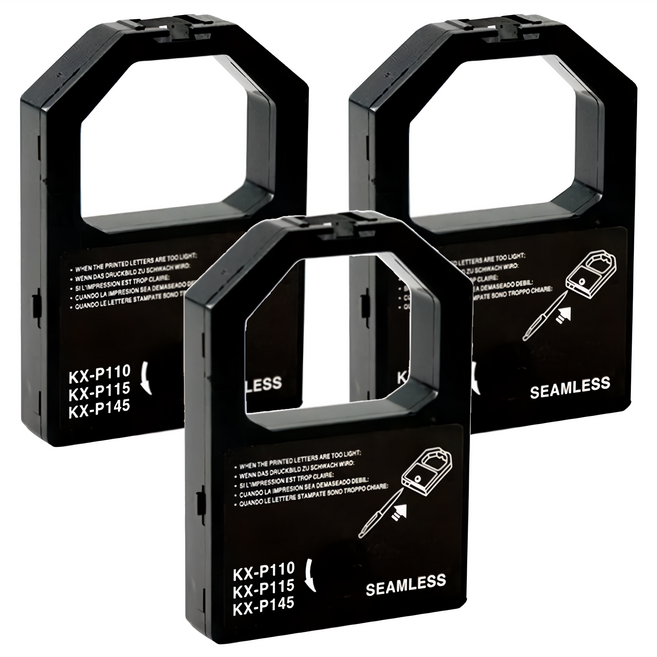NEXTPAGE 台灣榮工 Panasonic 相容色帶 P1124/P1121, 黑色, 3個