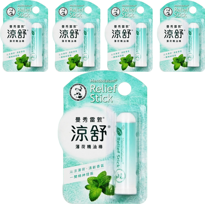 MENTHOLATUM 曼秀雷敦 涼舒 薄荷精油棒 1.25g, 5支