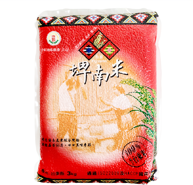 台東地區農會 埤南米, 1包, 3kg, CNS二等