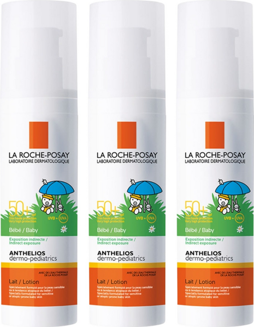 LA ROCHE POSAY 理膚寶水 台灣公司貨 安得利嬰兒防曬乳 SPF50+, 50ml, 3瓶