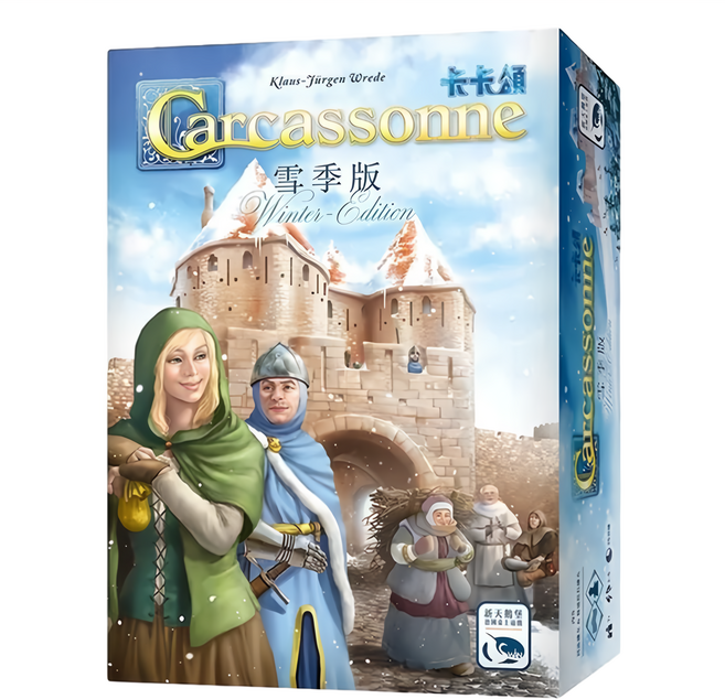 SWAN PANASIA 新天鵝堡 卡卡頌 雪季版 CARCASSONNE WINTER EDITION 繁體中文版 7歲以上 2~5人, 1盒