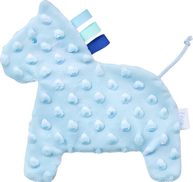 Fees BEBE 逗趣響紙造型安撫巾, 小馬 藍色, 1條