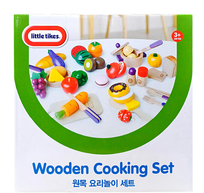 little tikes 小泰克 兒童廚房切菜遊戲 29入組, 原木色, 1組