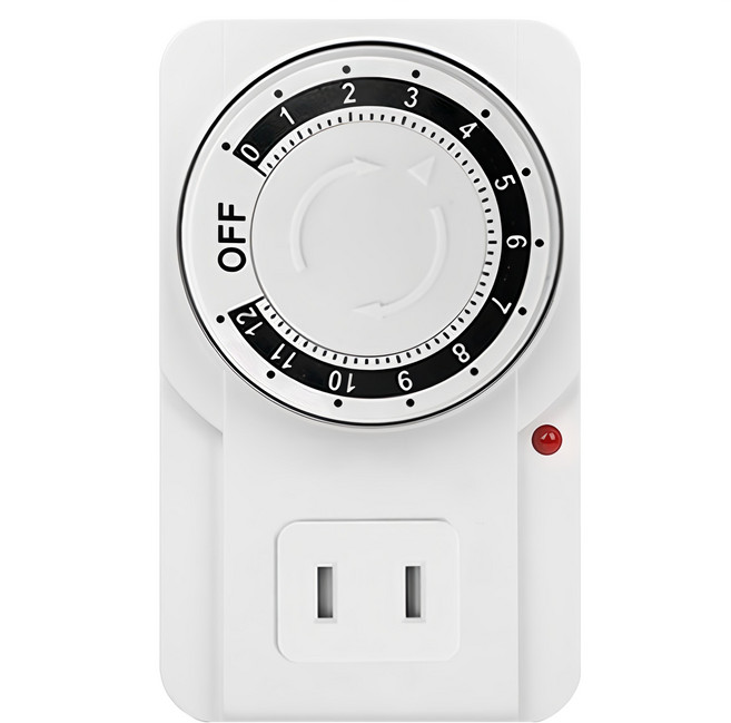 AHOYE 12小時定時插座 插座定時器, 款式隨機, 1個, 10cm