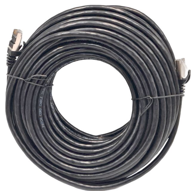POLYWELL 寶利威爾 CAT6A 高速網路線 10Gbps RJ45 福祿克認證 PW15-W58-P200, 20m, 黑色, 1條