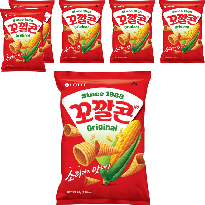 Kokkal Corn 玉米脆角 原味, 67g, 6包