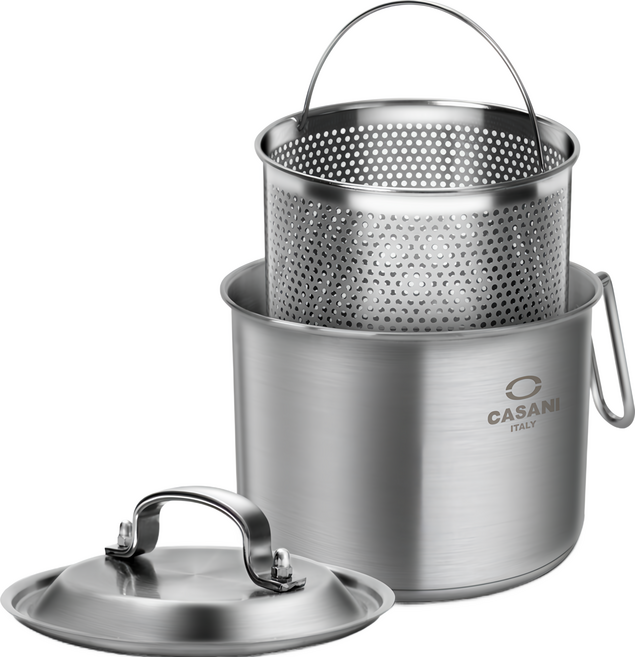 CASANI Cucina系列 不鏽鋼多用途鍋 IH電磁爐適用, 16cm, 1個