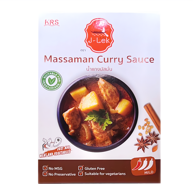 J-LEK 瑪莎曼咖哩醬 無味精 無防腐劑 適合素食者, 250g, 1盒