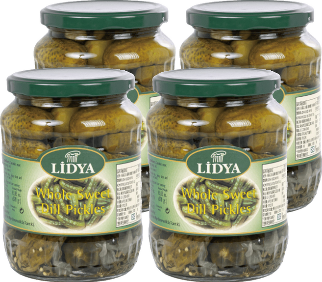 LIDYA 莉迪亞 時蘿醋酸黃瓜, 370g, 4罐