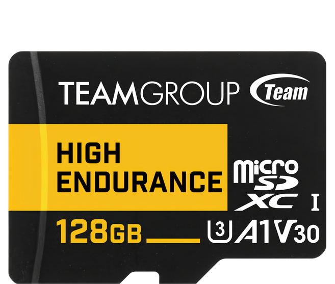 TEAMGROUP 十銓 監控專用記憶卡 HIGH ENDURANCE MICRO SDXC UHS-I U3 V30 RETAIL, 128GB, 1個