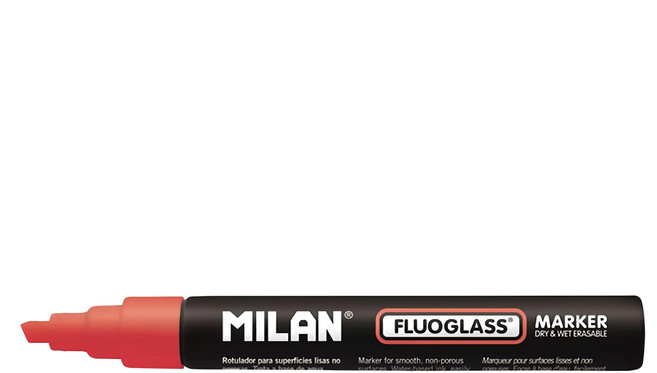 MILAN 玻璃彩繪擦擦筆 21.3g, 紅色, 1支