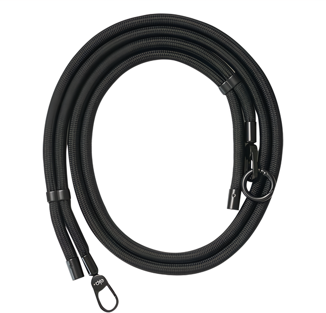 ekax 金屬釦可調節背帶 8mm, 夜空黑, 1條