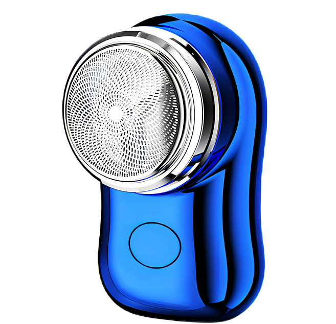 Kolin 歌林 口袋型 電動刮鬍刀 圓刀頭 乾濕兩用 刀頭可水洗 USB充電 Blue KSH-DLRZ1400