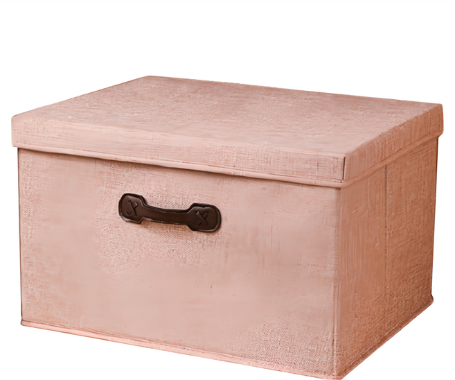 加厚手提可堆疊牛津布收納儲物箱 45L, 胭脂粉, 1個
