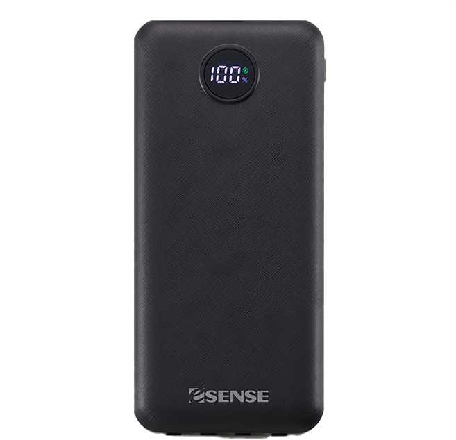 ESENSE 逸盛 10000PD 快充行動電源 - USB Type-C孔輸入, 37-APJ100BK, 黑色