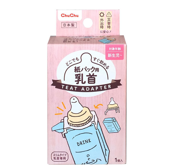 ChuChu 鋁箔包飲料專用奶嘴, 新生兒用, 1個