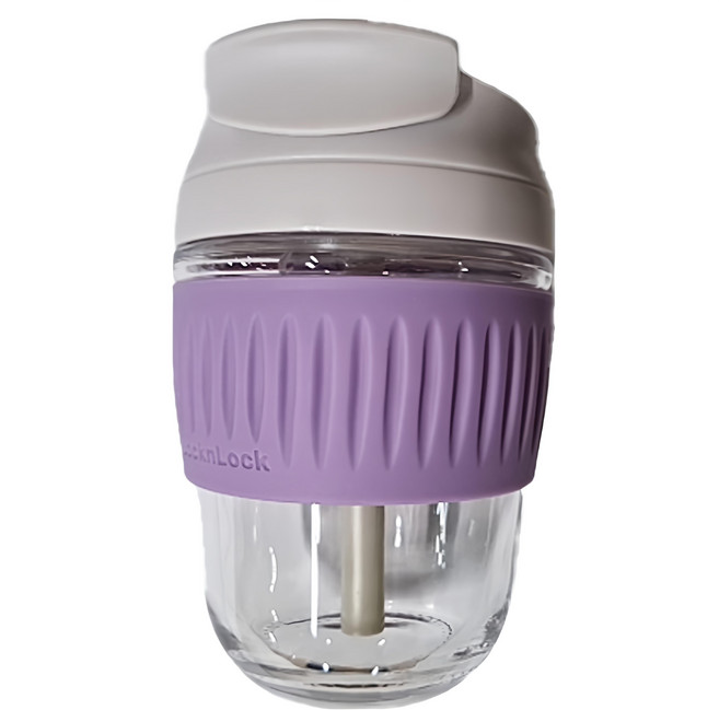 LocknLock 樂扣樂扣 手持玻璃杯, 紫色, 350ml, 1個