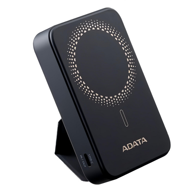 ADATA 威剛 磁吸式快充行動電源 10000mAh R100, 黑色, 1個
