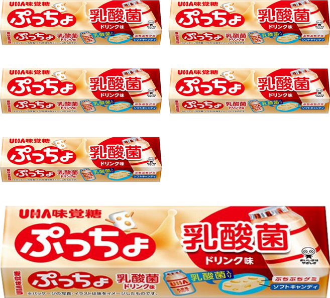 UHA 味覺糖 普超條糖 乳酸飲料味, 50g, 6條