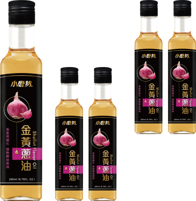 小磨坊 金黃蔥油, 260ml, 5瓶
