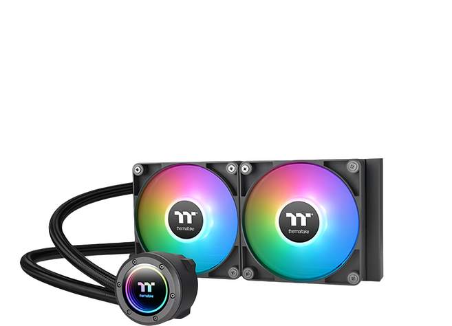 thermaltake 曜越 TH240 V2 ARGB Sync 主板連動 機殼散熱器, CL-W361-PL12SW-A, 黑色, 1個