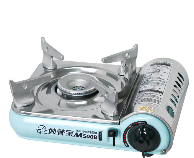 HouseKeeper 妙管家 迷你休閒瓦斯爐 1070g, 淺藍色, 1個