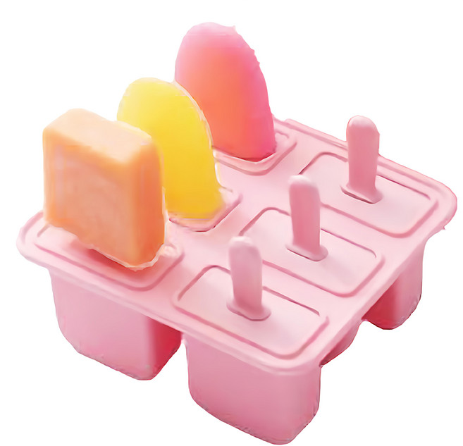 Betty's 焙蒂絲 六連立體傳統造型冰棒模, 粉色, 1個