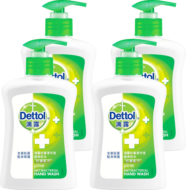 Dettol 滴露 潔手液 經典松木清香 溫和潔手配方, 250ml, 4件