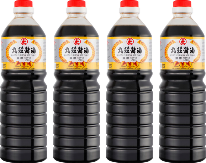 丸莊醬油 銀標調合醬油, 1L, 4瓶
