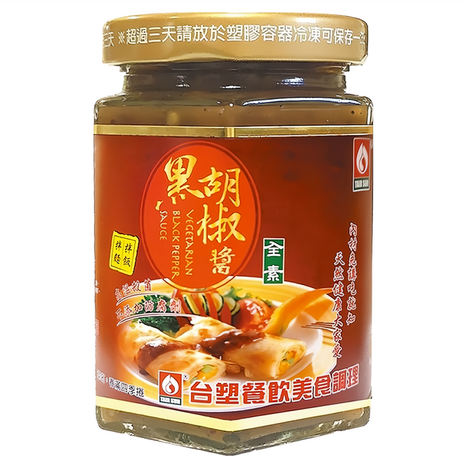 台塑餐飲 黑胡椒醬 全素, 280g, 1罐
