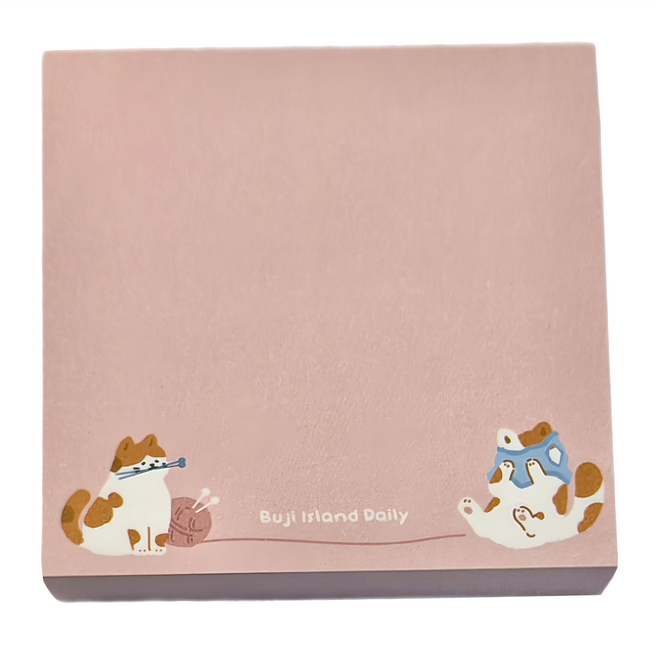 CARD LOVER 信的戀人 布丁島日常便簽本, 貓咪, 100張, 2本