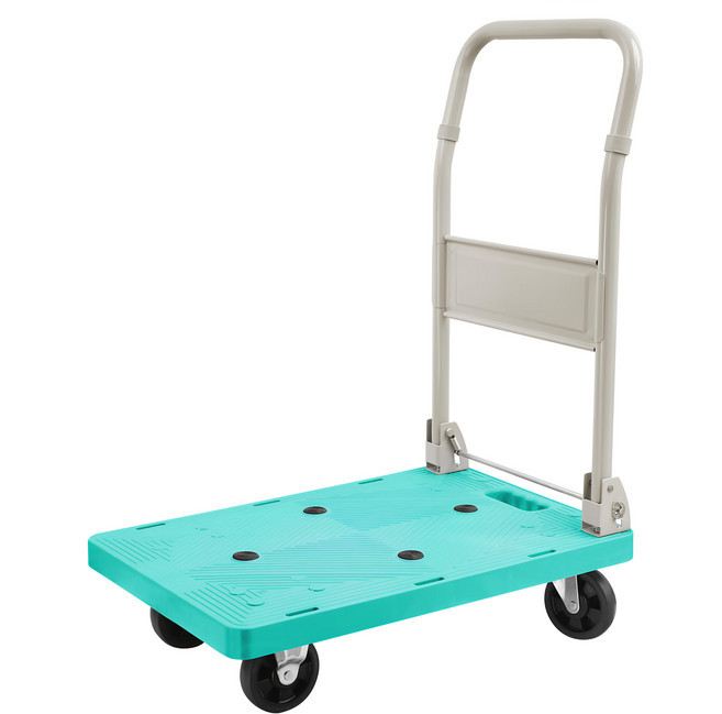 TRENY 超靜音日式塑鋼手推車 荷重100KG, 1台, 草綠色