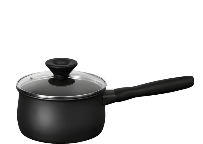 MEYER 美亞 鎧甲黑 IH陽極不沾單柄湯鍋含蓋 含蓋 1.9L, 16cm, 消光黑, 1個