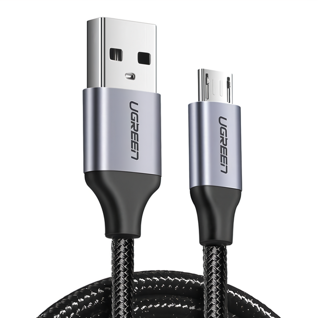 UGREEN 綠聯 USB Type-C快充傳輸線 金屬編織版, 0.25m, 黑色, 1條