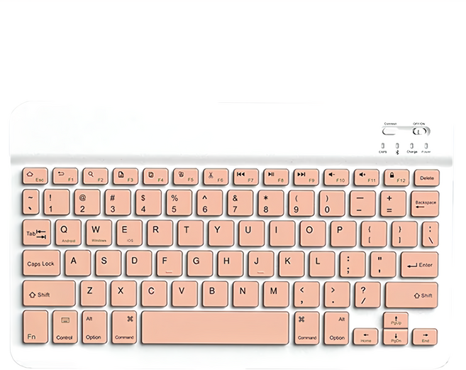 藍牙3.0鍵盤 輕薄便攜設計 長續航力, 柑橙橘, B215, 剪刀腳結構