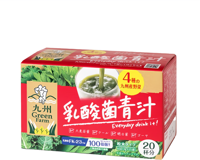 九州 Green Farm 日本原裝進口九州產乳酸菌青汁, 20包, 3g, 3盒