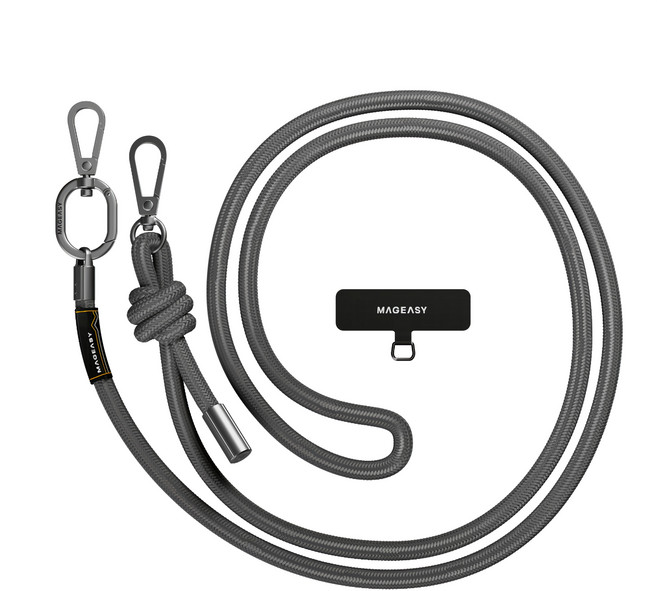 MAGEASY Strap 掛繩掛繩片組 iOS Android 手機殼相容 8.3mm, 高冷灰, 1組