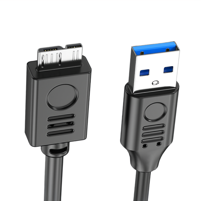 Bravo-U USB3.0轉Micro-B外接硬碟傳輸線 公對公 直頭 2m 快速傳輸線, 1條