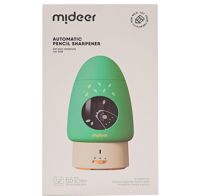 mideer 全自動退筆削鉛筆機, 大樹款 綠色, 1個