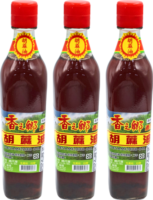 香之鄉 胡麻油, 500ml, 3瓶