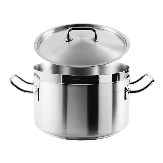 sambonet Professionale 不鏽鋼雙耳湯鍋 附蓋 4LT 義大利產, 20cm, 銀色, 1個