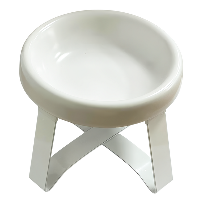 毛皇上 撞色飛碟陶瓷碗, 白色, 1組