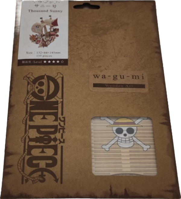 ONE PIECE 海賊王 Ki gu mi 3D木拼圖 千陽號 132x64x145mm 135片, 1個
