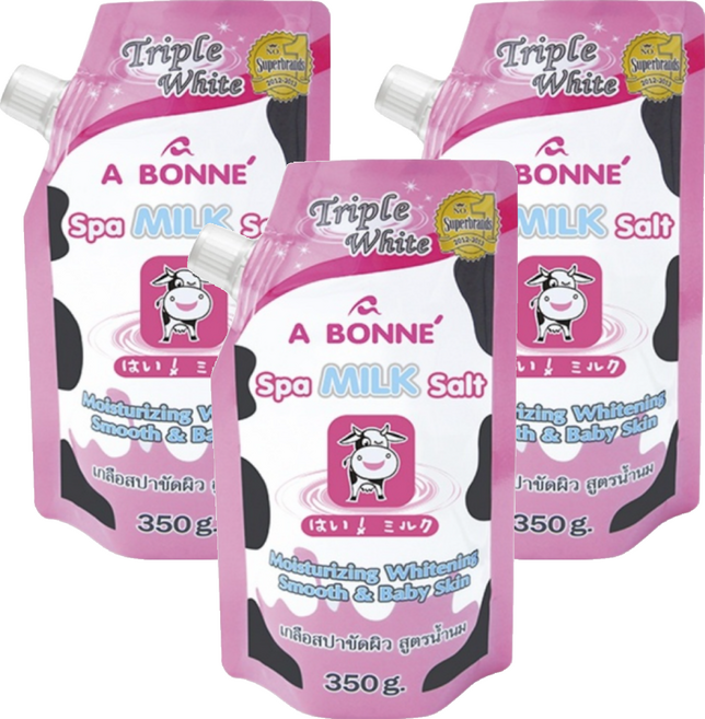 A BONNE' SPA去角質沐浴鹽, 350g, 3包