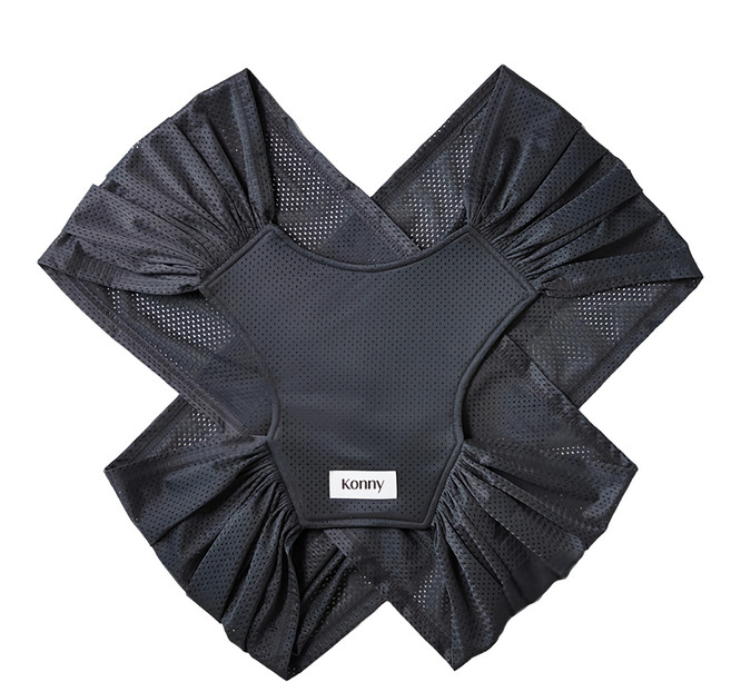 Konny 夏季嬰兒背巾 附束帶 + 環保收納袋 有效阻擋紫外線 99.9%抗菌材質, 木炭灰