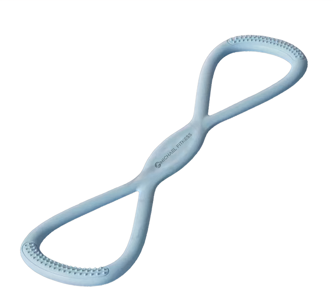 MICHAEL FITNESS 麥克健身 雙股防斷8字拉力繩, 晨霧藍, 1個